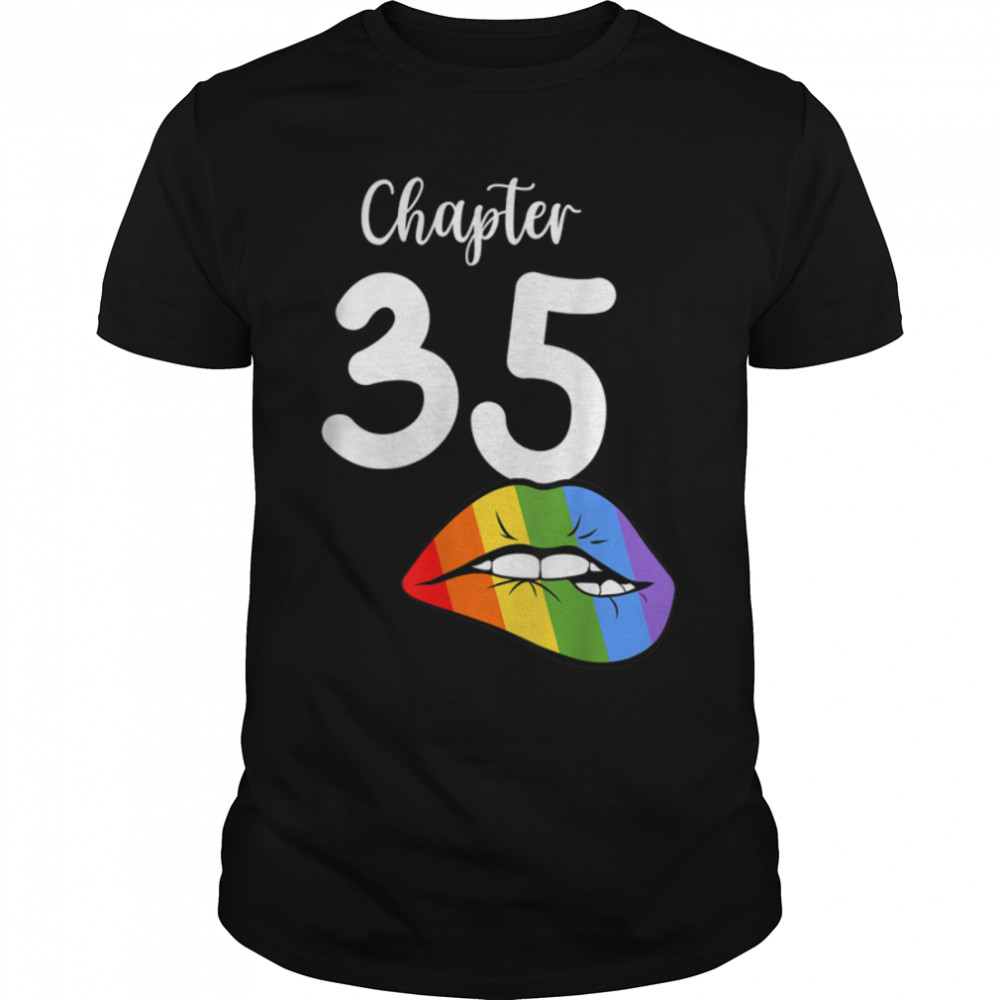 LGBT sexy lips rainbow chapter 35 Birthday celebration T- B09JZTPNQ5 Classic Men's T-shirt