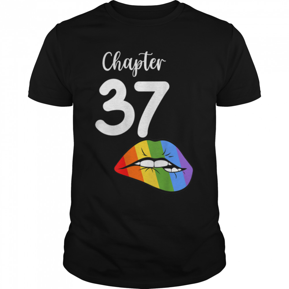 LGBT sexy lips rainbow chapter 37 Birthday celebration T- B09JZWJCVF Classic Men's T-shirt