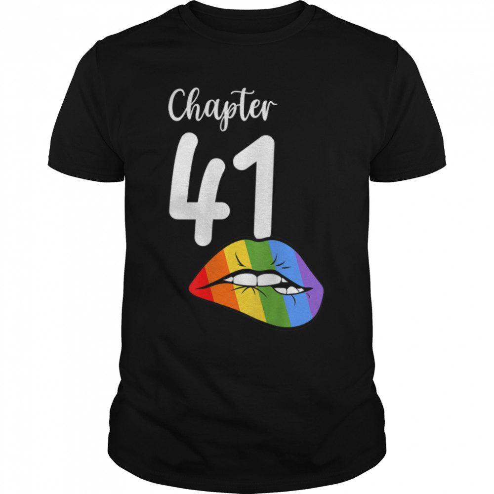 LGBT sexy lips rainbow chapter 41 Birthday celebration T- B09JZXTD95 Classic Men's T-shirt