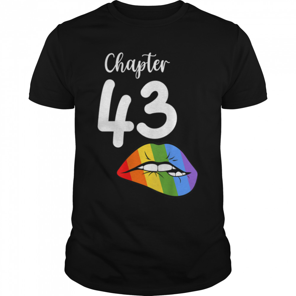 LGBT sexy lips rainbow chapter 43 Birthday celebration T- B09JZZ5PPS Classic Men's T-shirt