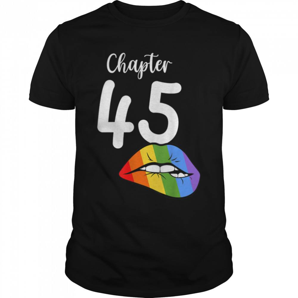 LGBT sexy lips rainbow chapter 45 Birthday celebration T- B09JZVNC32 Classic Men's T-shirt