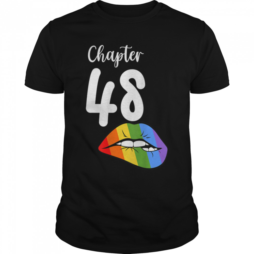 LGBT sexy lips rainbow chapter 48 Birthday celebration T- B09JZXZ6BR Classic Men's T-shirt