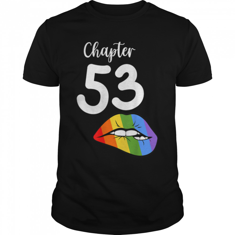 LGBT sexy lips rainbow chapter 53 Birthday celebration T- B09JZX77DT Classic Men's T-shirt