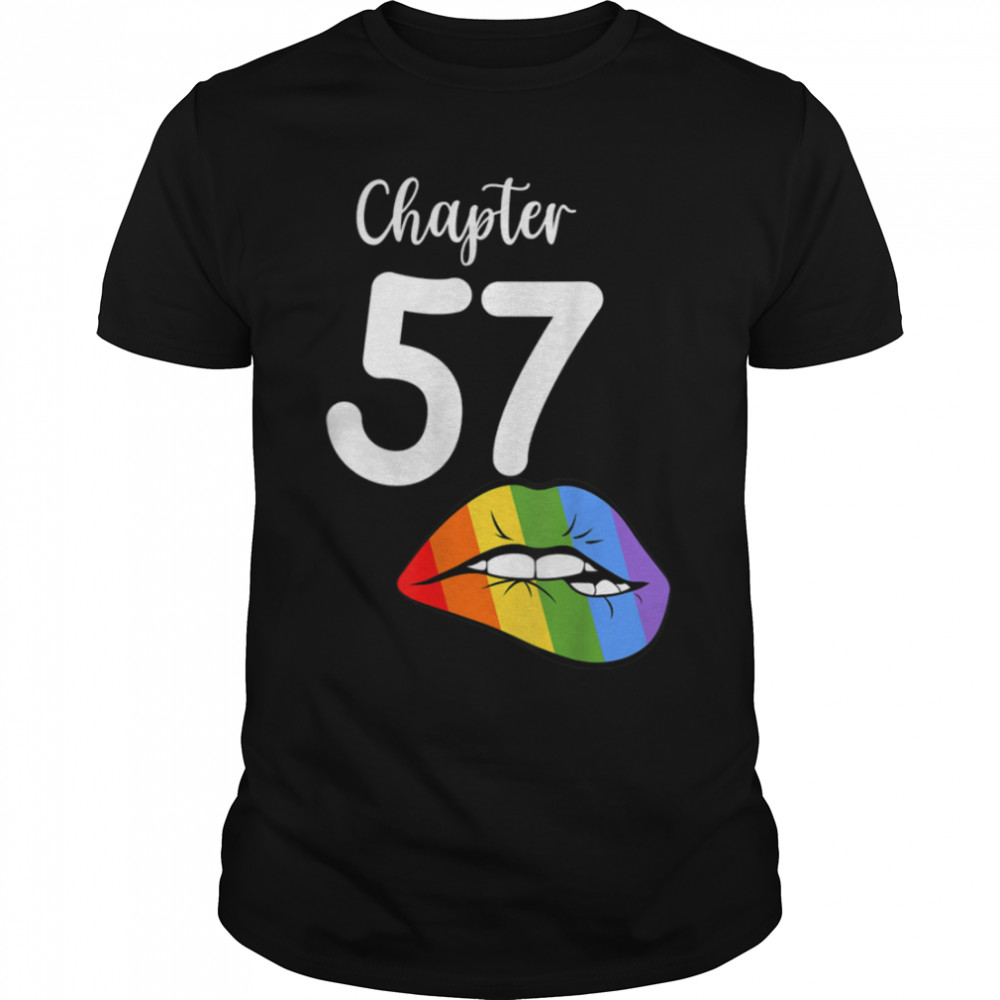 LGBT sexy lips rainbow chapter 57 Birthday celebration T-Shirt B09JZXF1MW