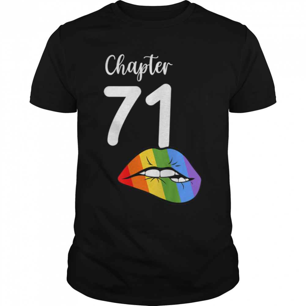 LGBT sexy lips rainbow chapter 71 Birthday celebration T- B09K1CWW54 Classic Men's T-shirt