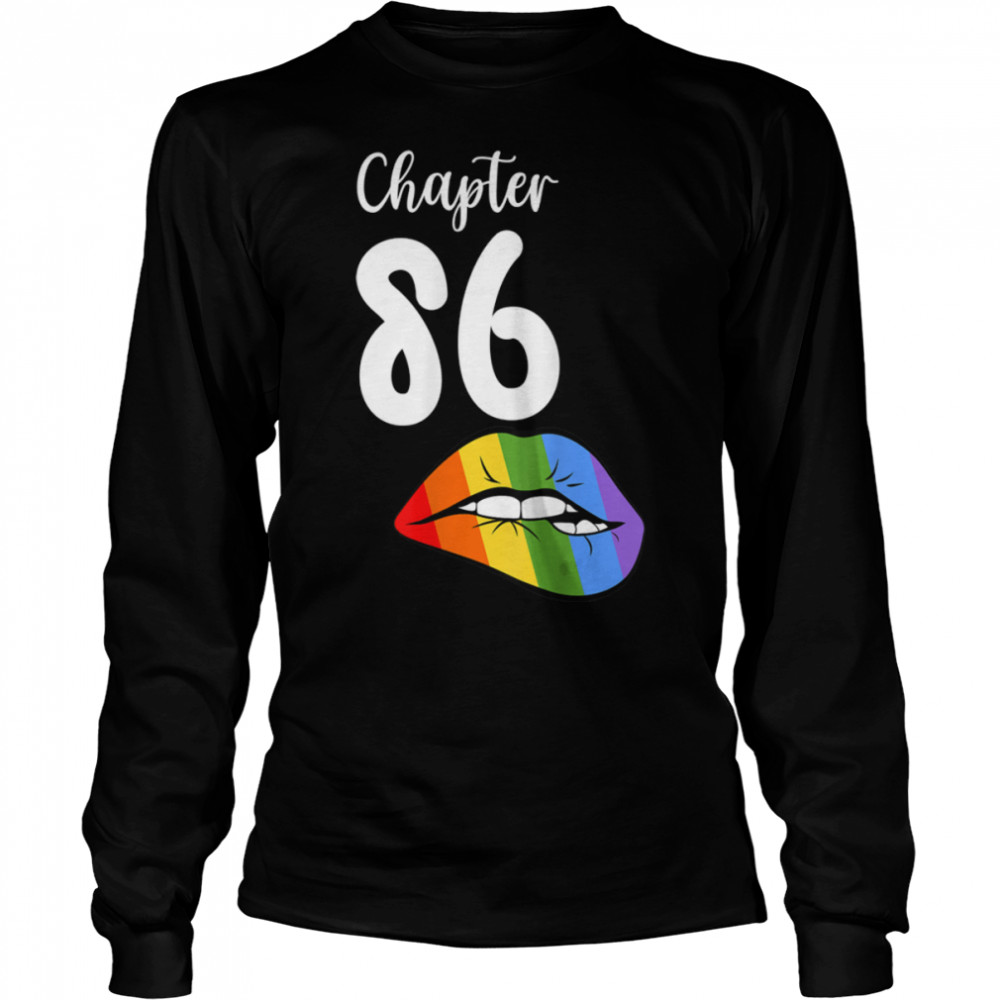 LGBT sexy lips rainbow chapter 86 Birthday celebration T- B09K1KHBJ8 Long Sleeved T-shirt