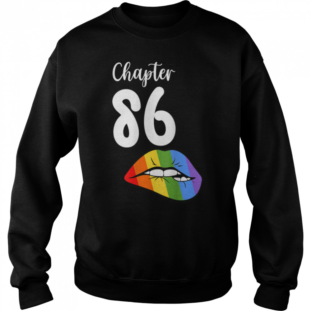 LGBT sexy lips rainbow chapter 86 Birthday celebration T- B09K1KHBJ8 Unisex Sweatshirt