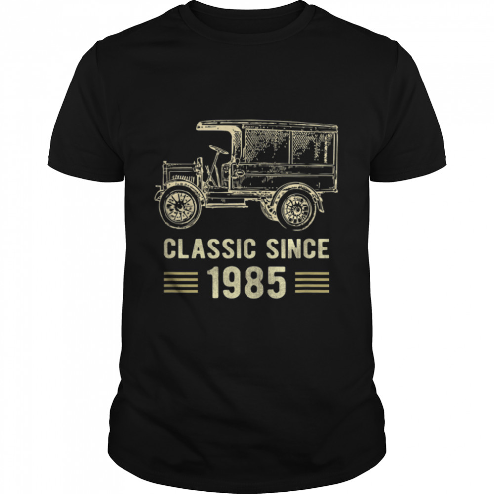 Mens Classic 1985 Vintage Car Truck 37 Year Old Birthday T- B09K4F5Y5T Classic Men's T-shirt