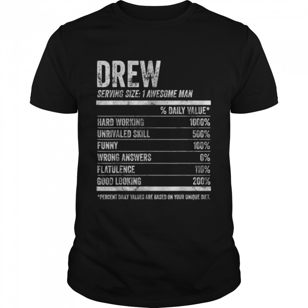 Mens Drew Nutrition Personalized Name Shirt Funny Name Facts T-Shirt B09K13VGH1