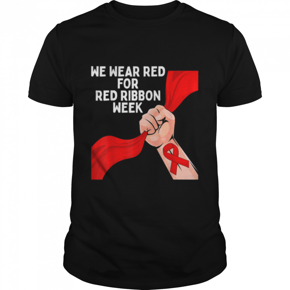 Red Ribbon Week Saying No To Say Yes Awareness Week 2021 T- B09K4X2W7H Classic Men's T-shirt