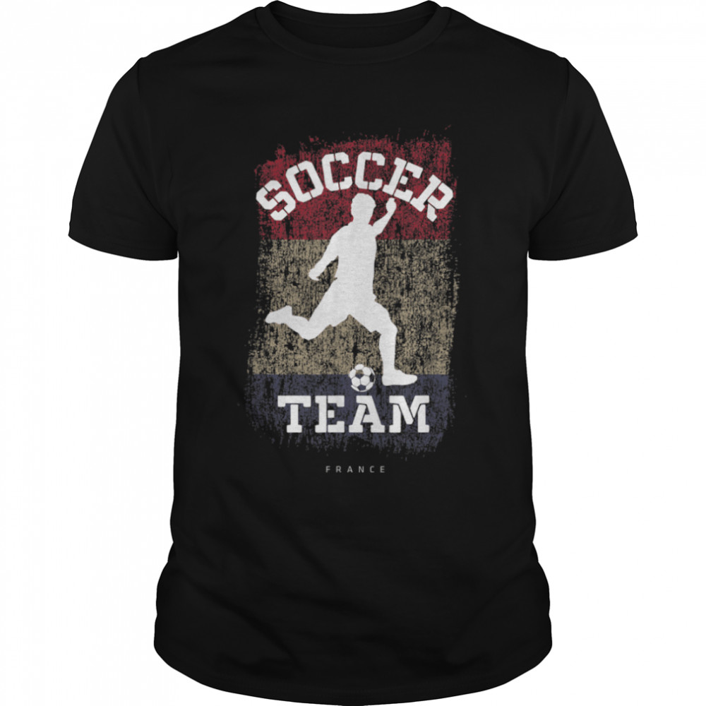 Soccers Frances Flags Footballs Teams Soccers Players T-Shirts B09JPGVL56s
