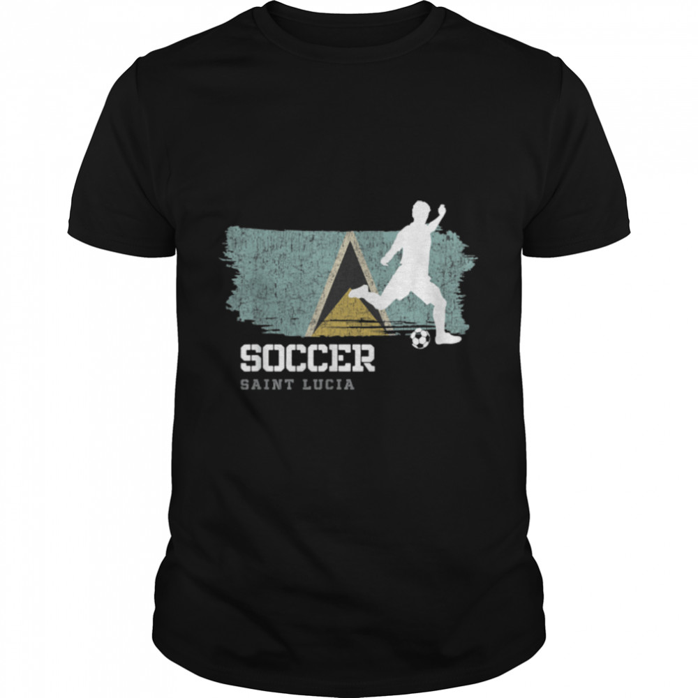 Soccer St. Kittis & Nevis Flag Football Team Soccer Player T- B09K1T17L3 Classic Men's T-shirt