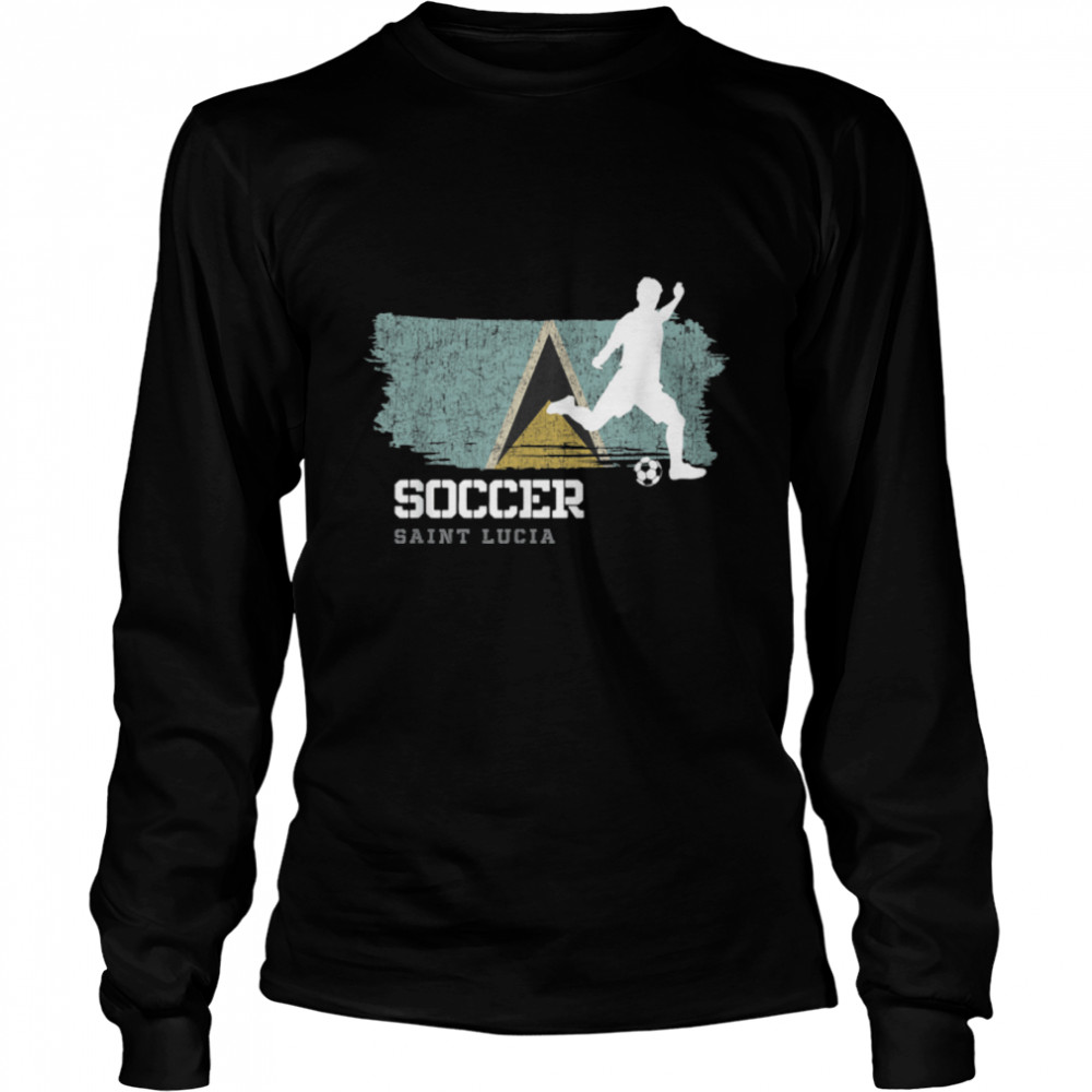 Soccer St. Kittis & Nevis Flag Football Team Soccer Player T- B09K1T17L3 Long Sleeved T-shirt