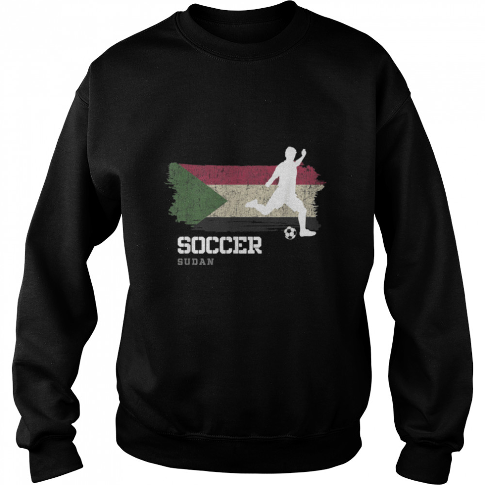 Soccer Sudan Flag Football Team Soccer Player T- B09K1YHQN9 Unisex Sweatshirt