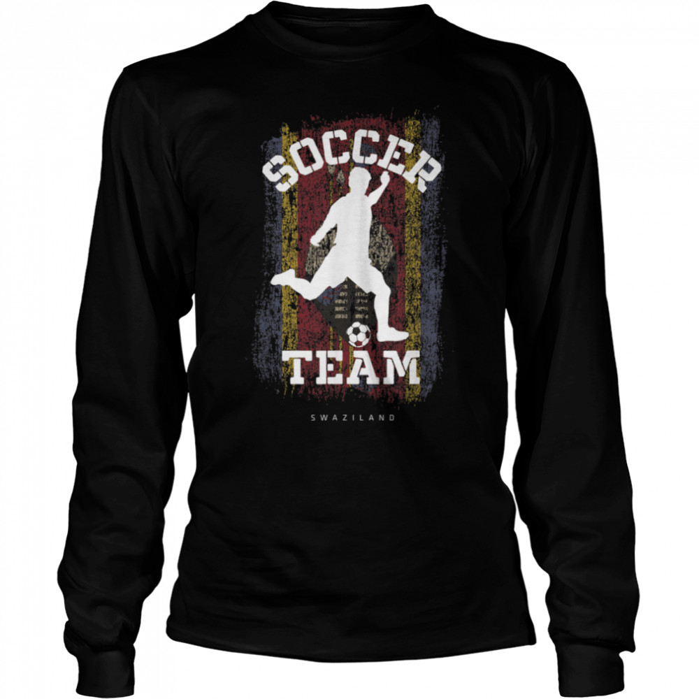 Soccer Swaziland Flag Football Team Soccer Player T- B09JPFM4QG Long Sleeved T-shirt