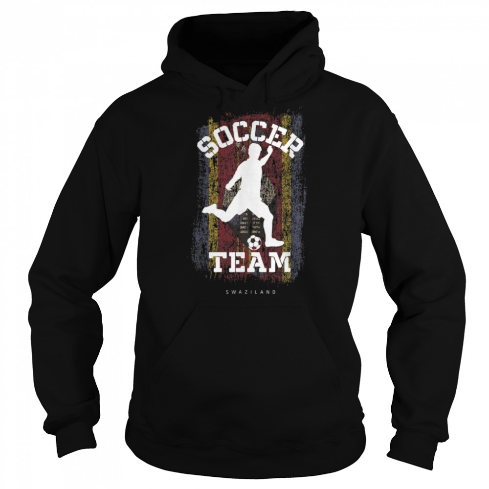 Soccer Swaziland Flag Football Team Soccer Player T- B09JPFM4QG Unisex Hoodie