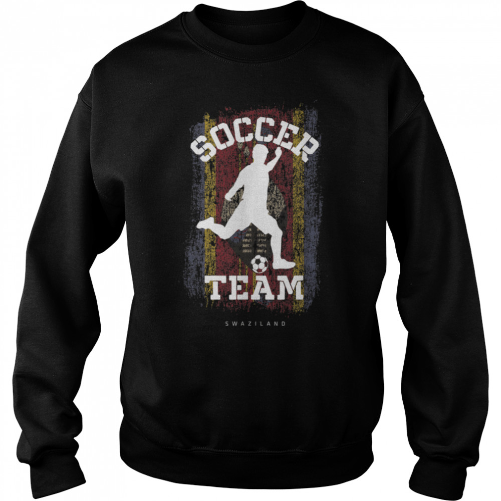 Soccer Swaziland Flag Football Team Soccer Player T- B09JPFM4QG Unisex Sweatshirt