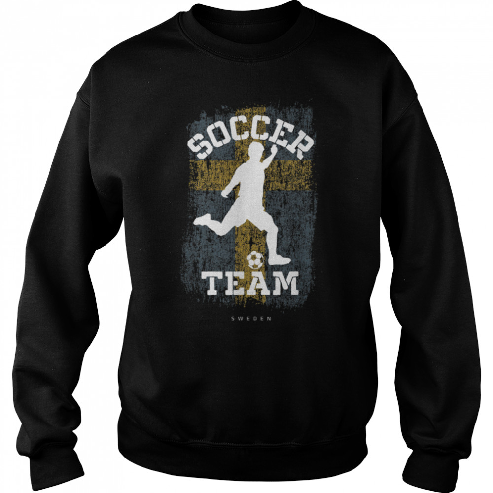 Soccer Sweden Flag Football Team Soccer Player T- B09JPDJXF5 Unisex Sweatshirt