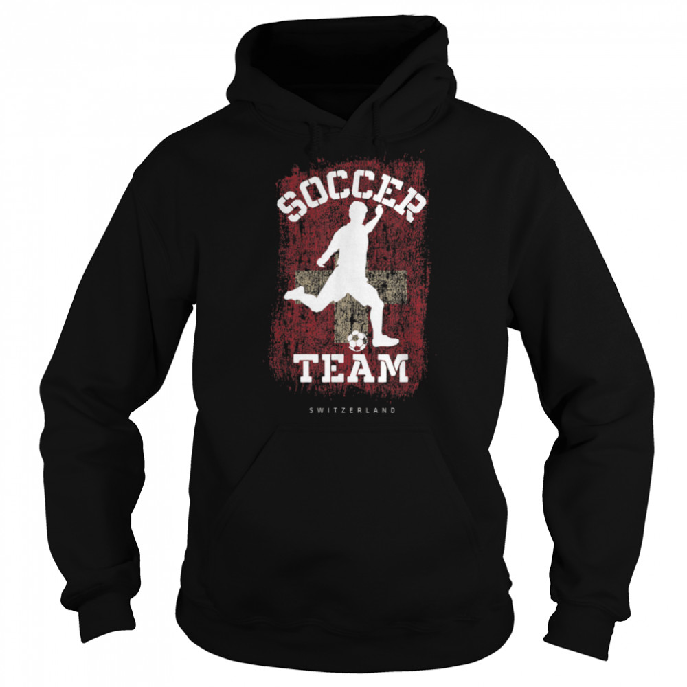 Soccer Switzerland Flag Football Team Soccer Player T- B09JPDZ4CH Unisex Hoodie