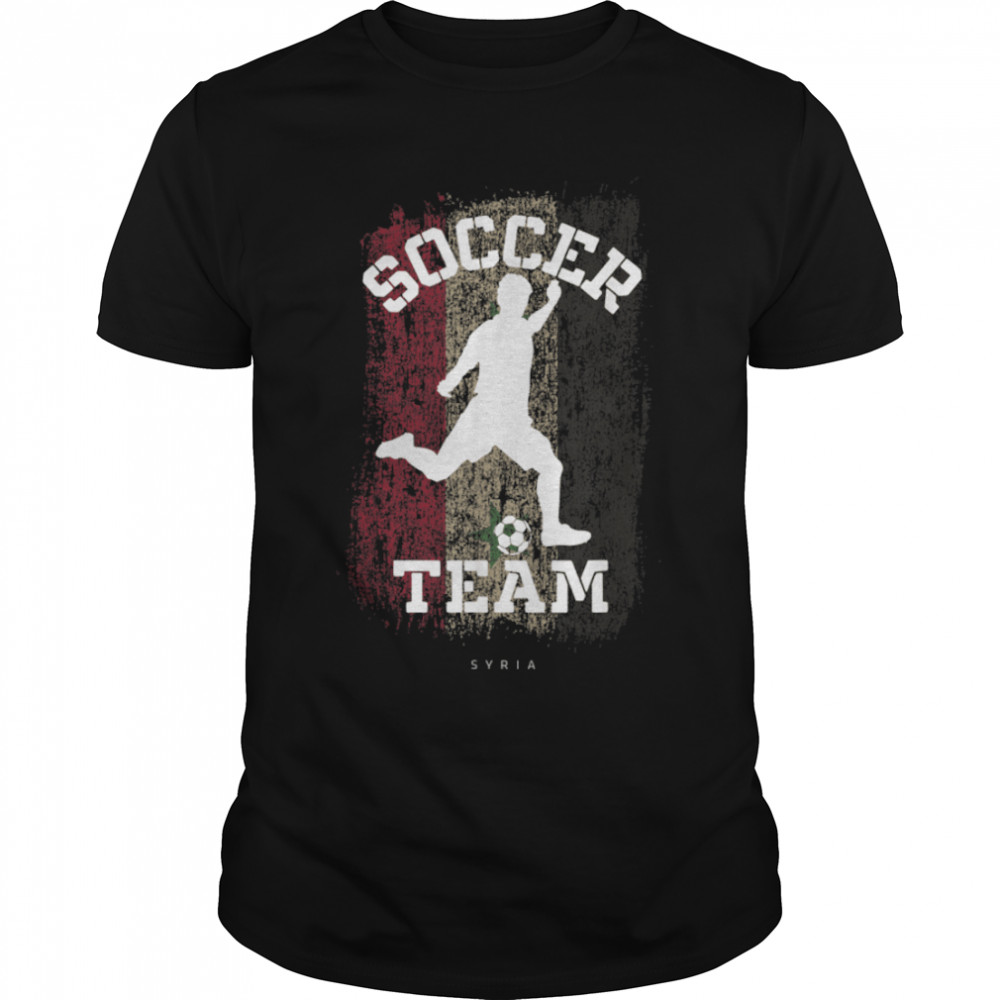 Soccer Syria Flag Football Team Soccer Player T- B09JPF2NNX Classic Men's T-shirt