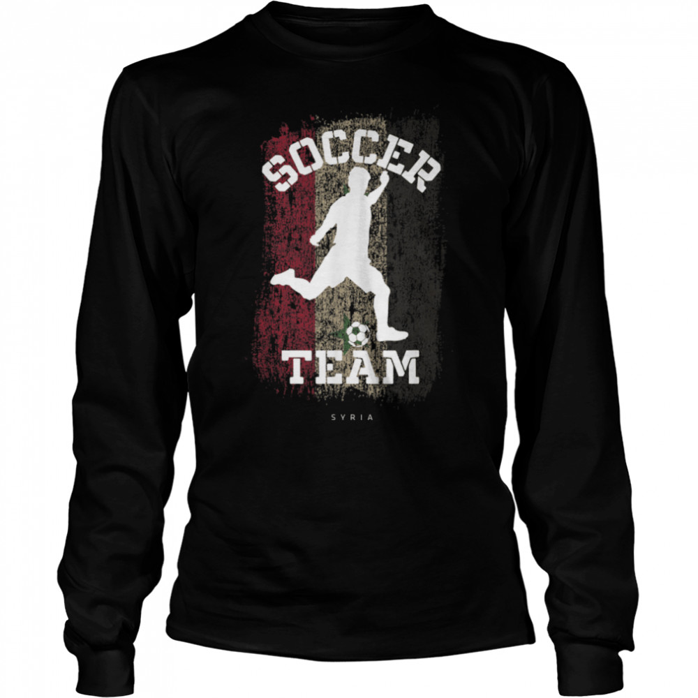 Soccer Syria Flag Football Team Soccer Player T- B09JPF2NNX Long Sleeved T-shirt