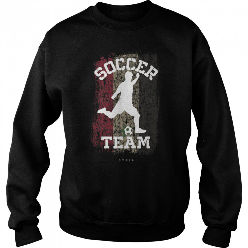 Soccer Syria Flag Football Team Soccer Player T- B09JPF2NNX Unisex Sweatshirt