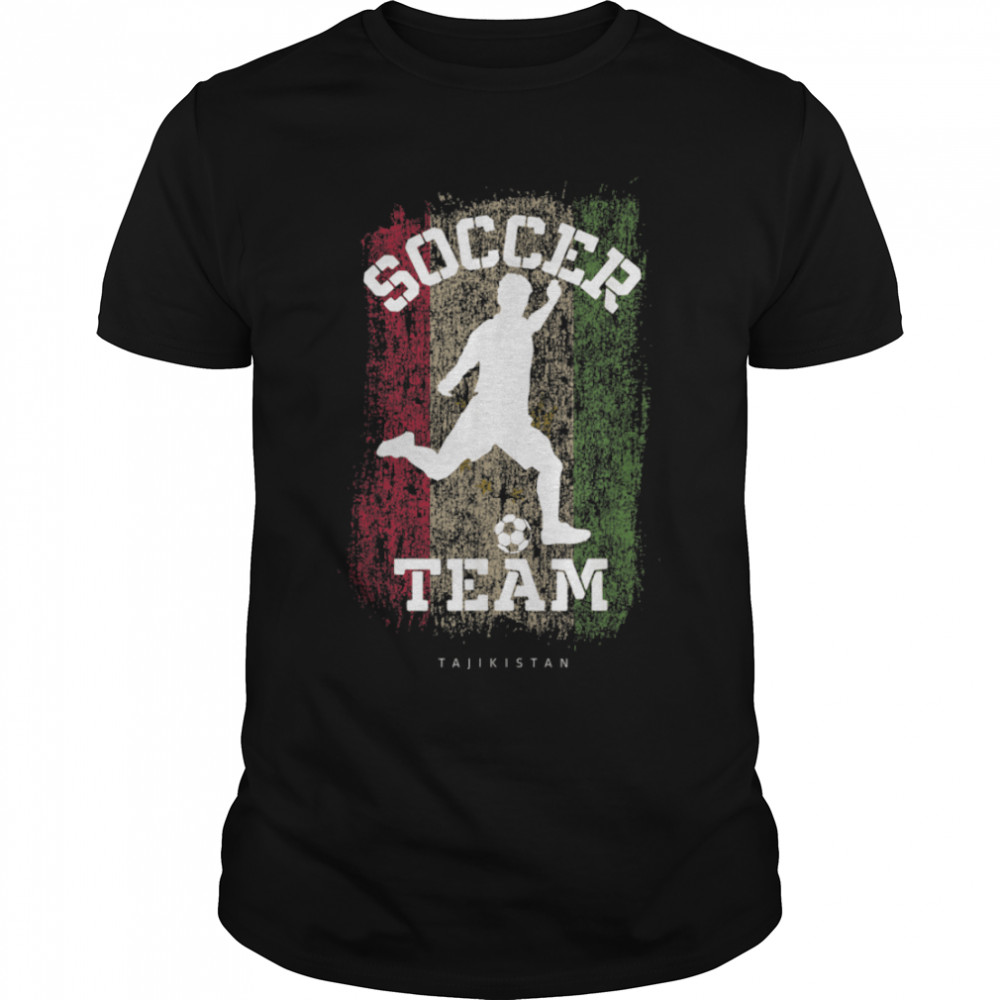 Soccer Tajikistan Flag Football Team Soccer Player T- B09JPF1GZS Classic Men's T-shirt