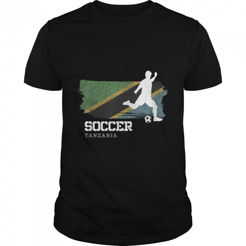 Soccer Tanzania Flag Football Team Soccer Player T-Shirt B09K1ZSGR2