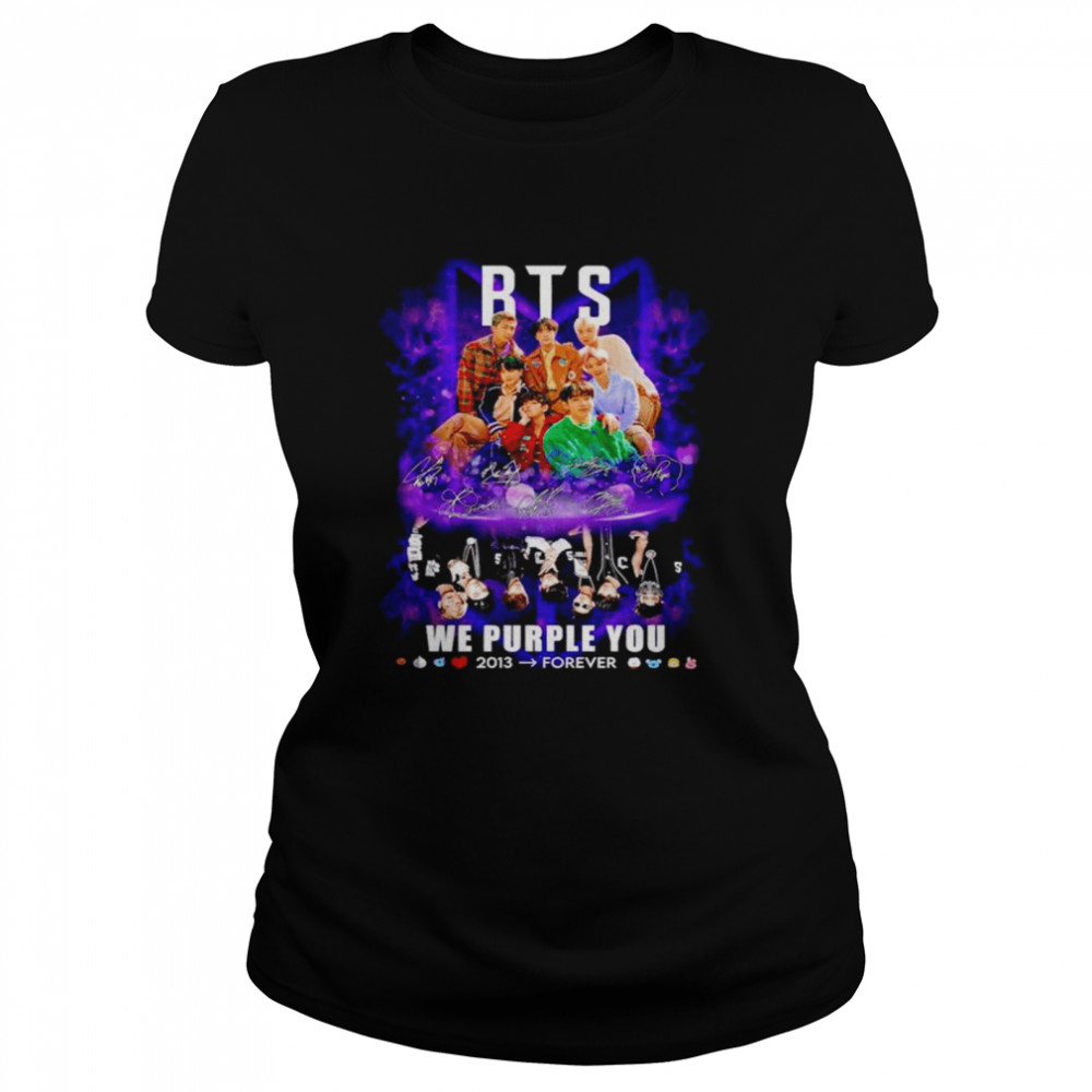 BTS we purple you forever signatures shirt Classic Women's T-shirt