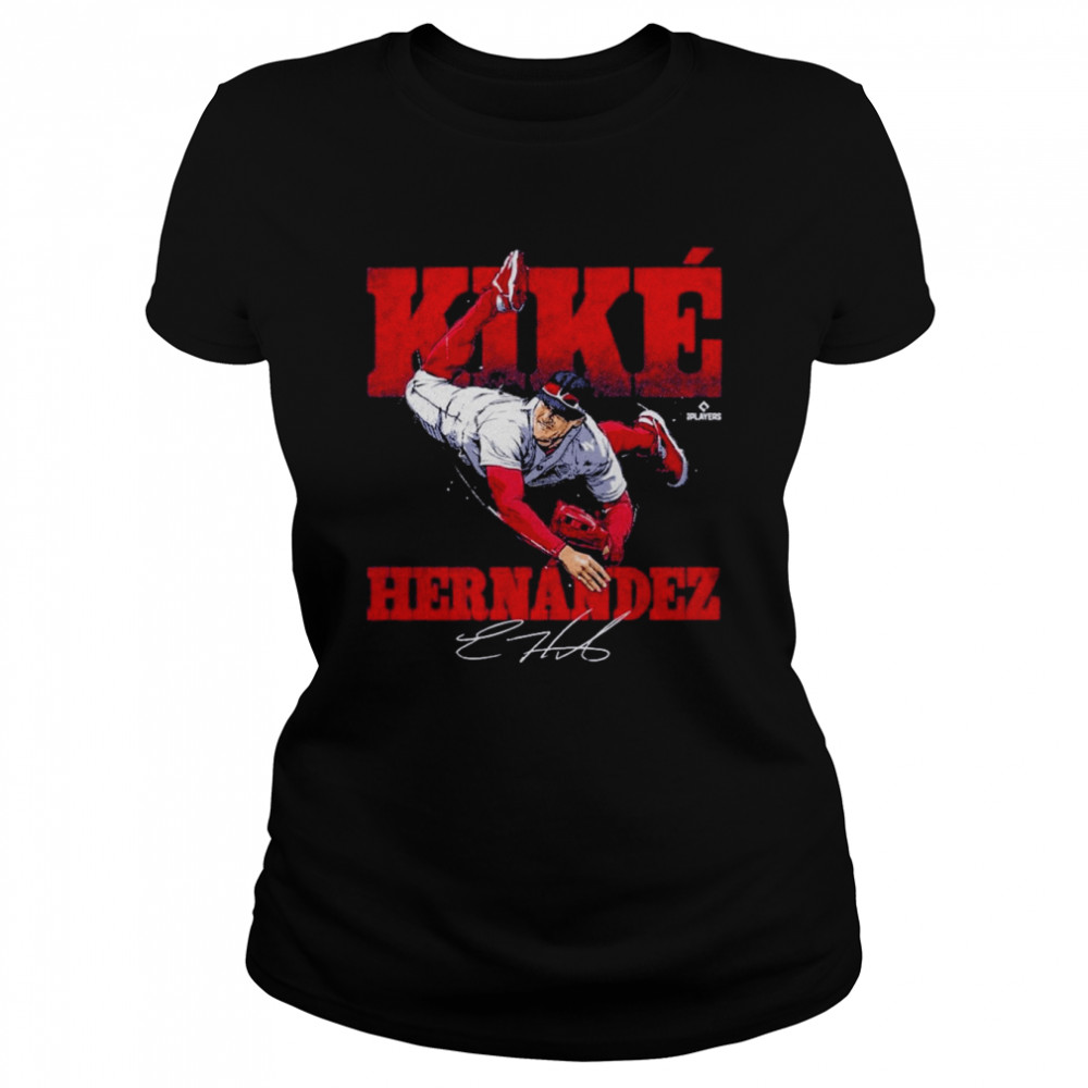 Enrique Hernandez Throw Boston Red Sox Signature Classic Women's T-shirt