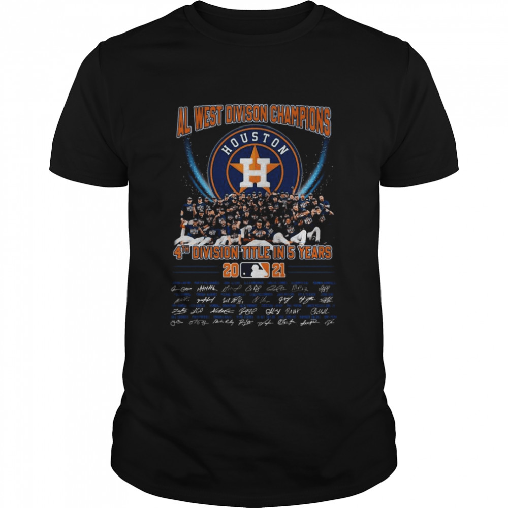 Houston Astros AL West Division Champions 4th Division Title In 5 Years 2021 Classic Men's T-shirt