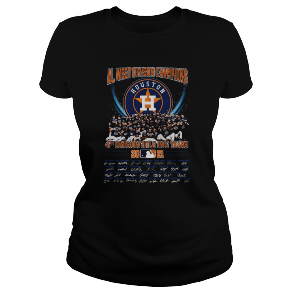 Houston Astros AL West Division Champions 4th Division Title In 5 Years 2021 Classic Women's T-shirt