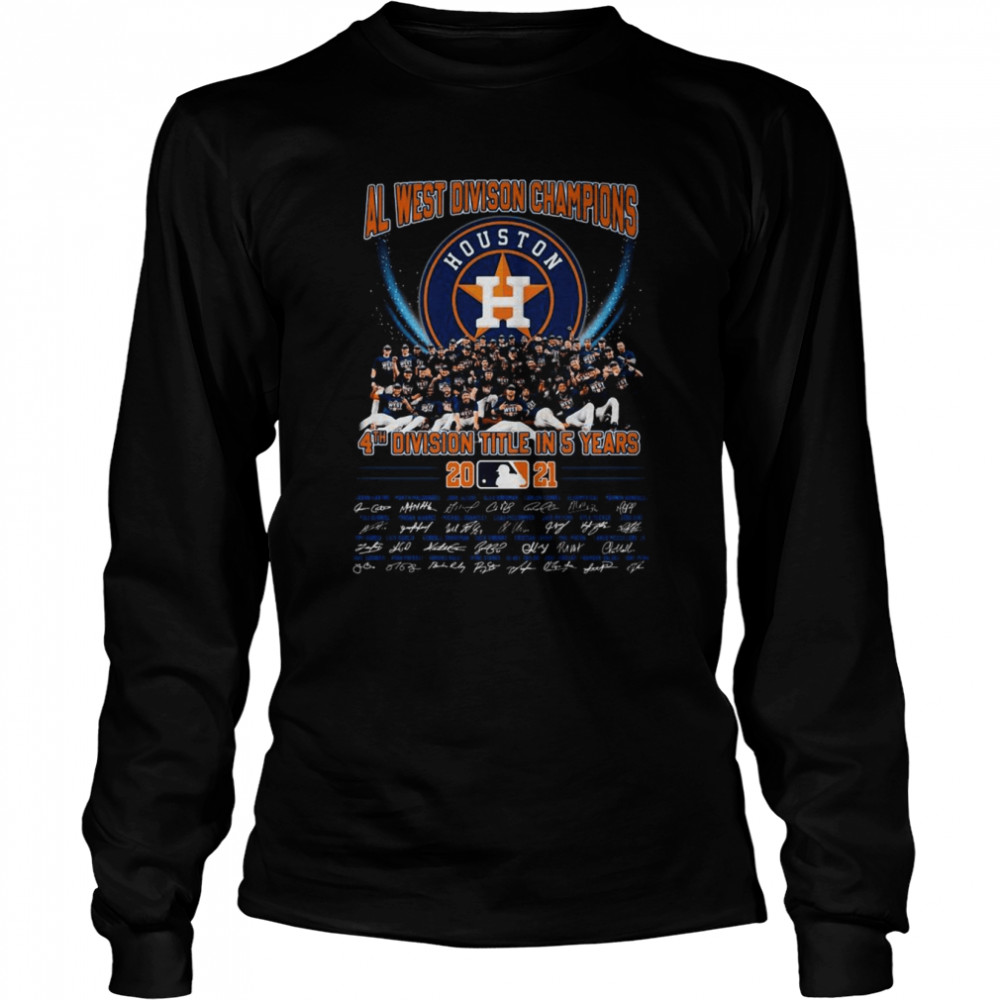 Houston Astros AL West Division Champions 4th Division Title In 5 Years 2021 Long Sleeved T-shirt