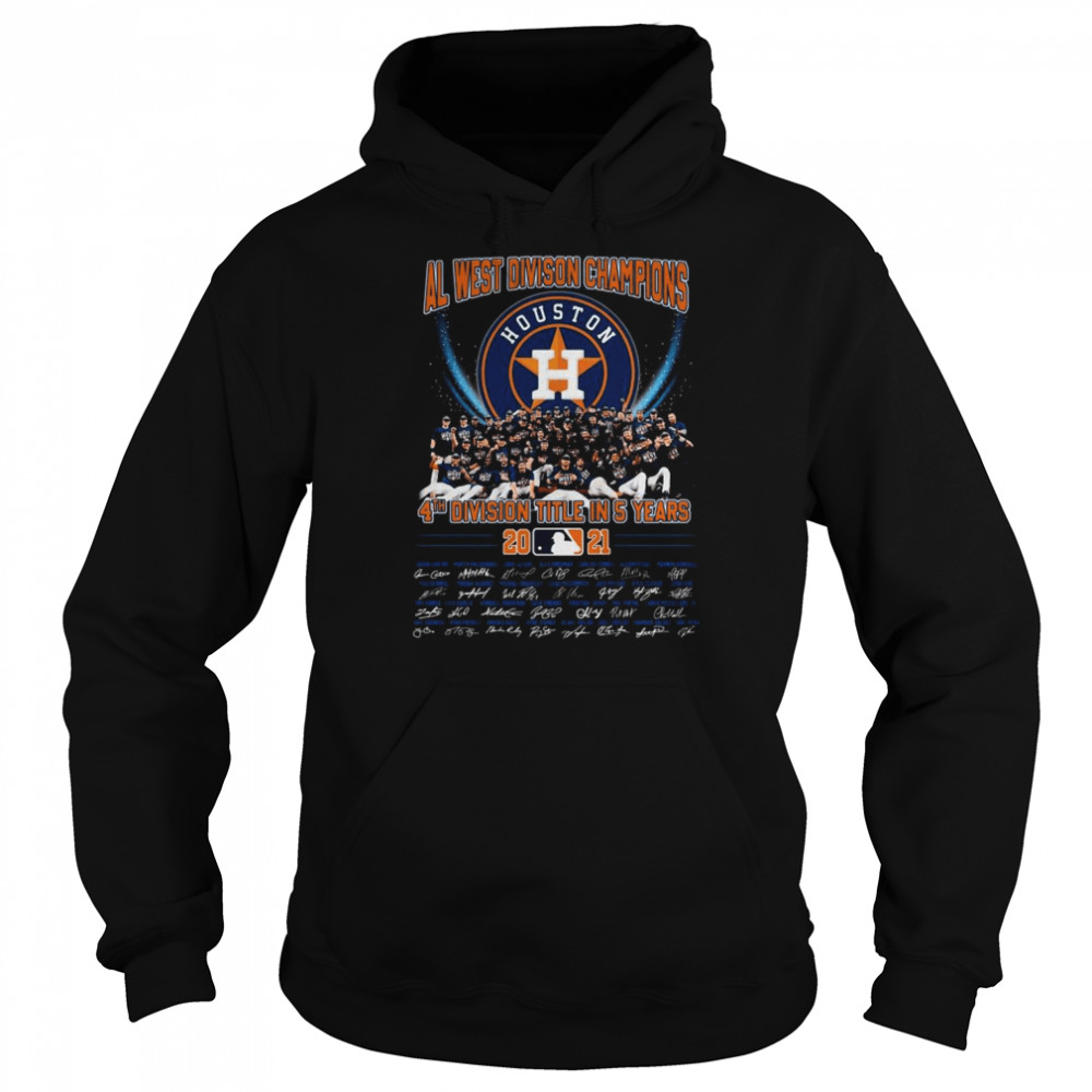 Houston Astros AL West Division Champions 4th Division Title In 5 Years 2021 Unisex Hoodie