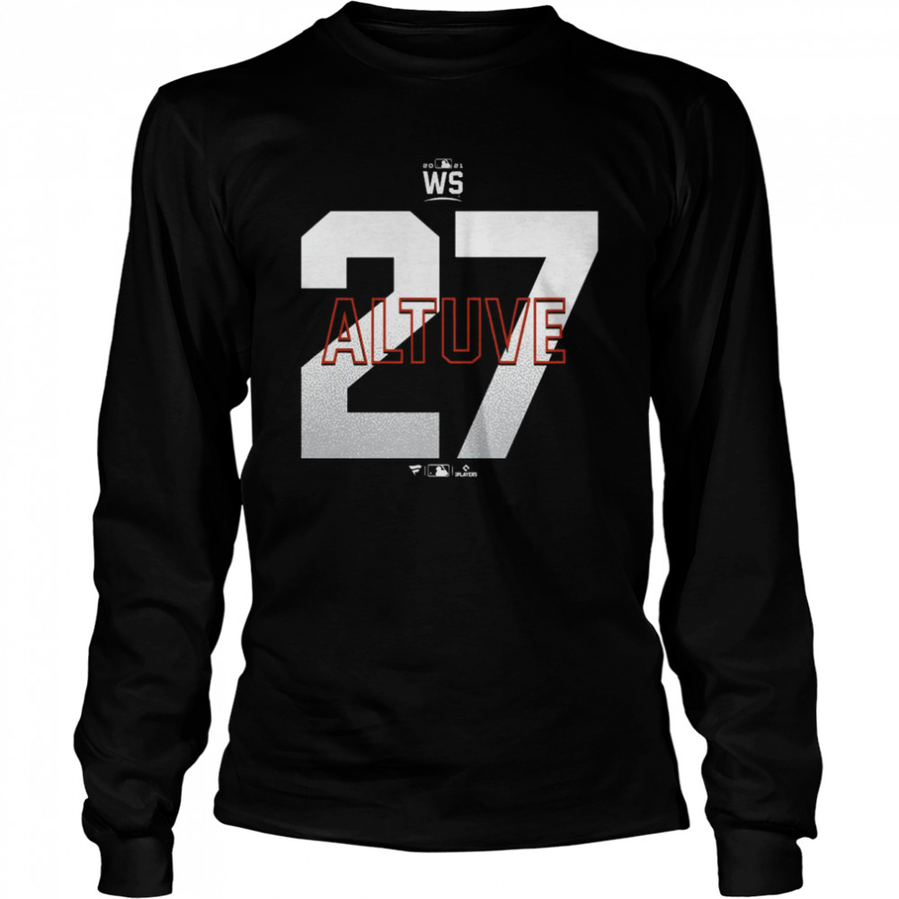 José Altuve #27 2021 World Series Houston Astros Long Sleeved T-shirt