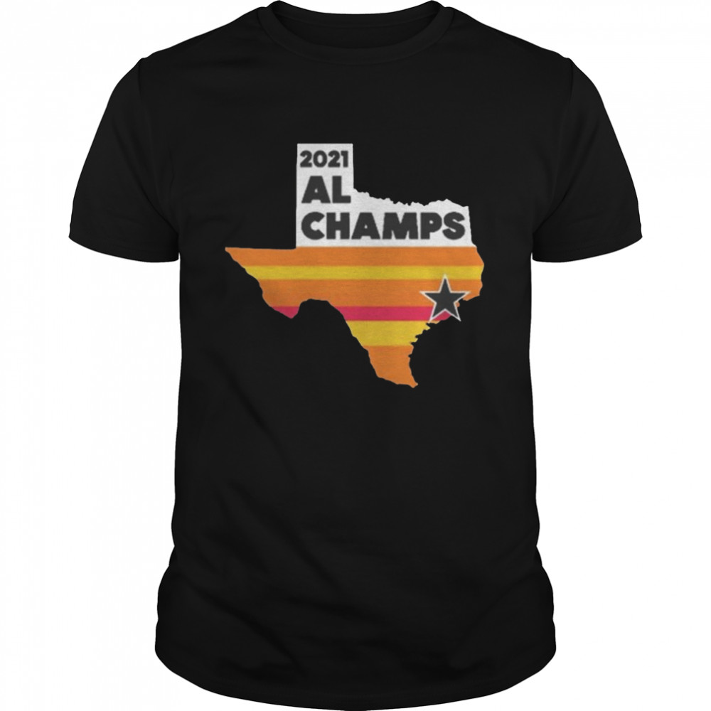 Official Houston Astros 2021 Al Champ Map Retro Vintage Classic Men's T-shirt