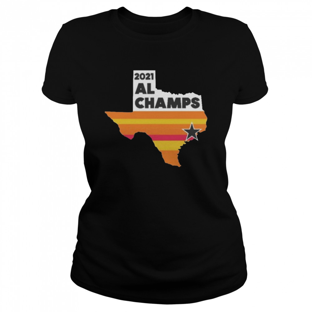 Official Houston Astros 2021 Al Champ Map Retro Vintage Classic Women's T-shirt