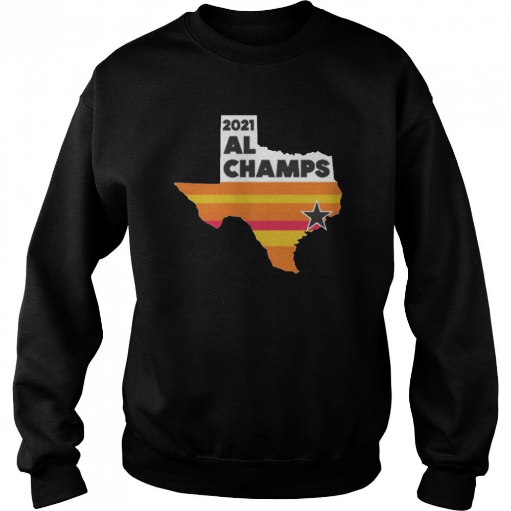 Official Houston Astros 2021 Al Champ Map Retro Vintage Unisex Sweatshirt