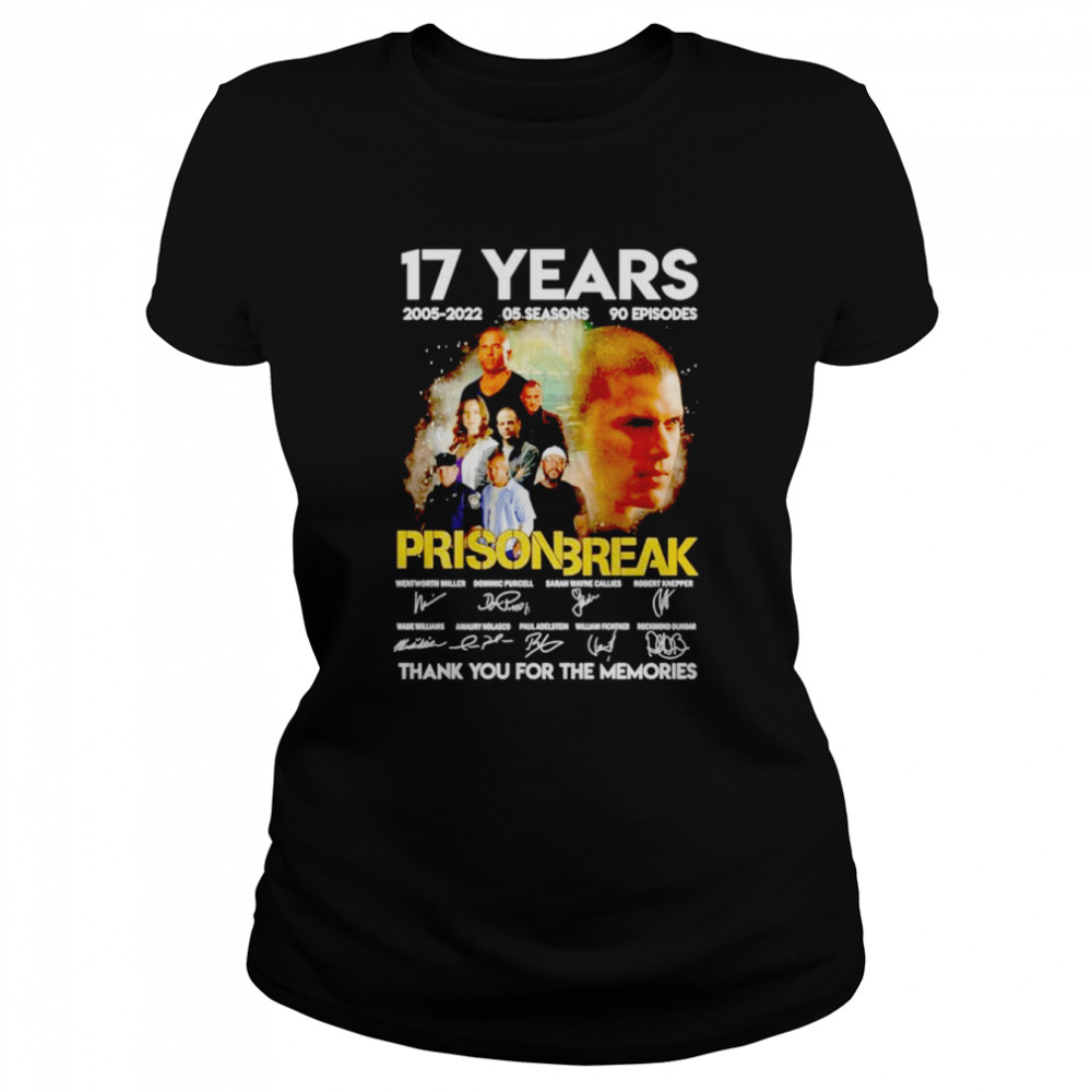 Premium prison Break 17 years thank you for the memories signatures shirt Classic Women's T-shirt