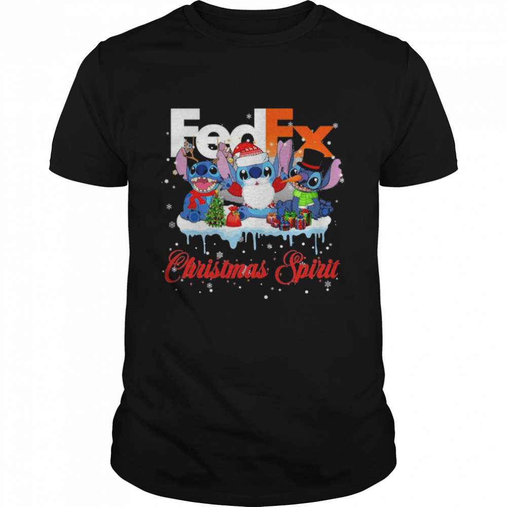 Stitch Fedex Christmas Spirit Shirts