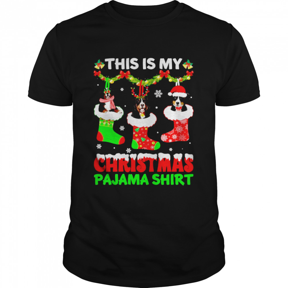 This Is My Christmas Pajama Bernese Mountain Dog Puppy Shirts