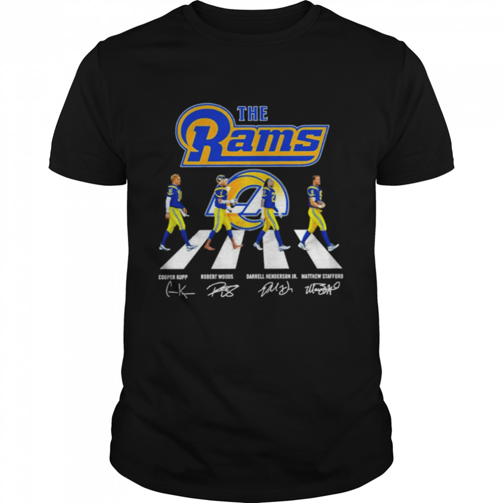 Loss Angeless Ramss Thes Ramss Playerss Abbeys Roads signaturess shirts