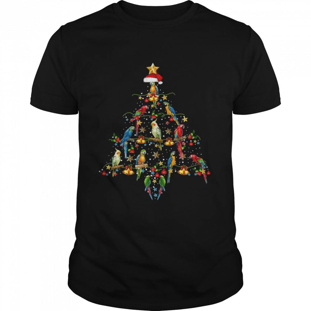 Xmas Lighting Santa Parrot Christmas Tree Come Back Sweater T-shirt Classic Men's T-shirt