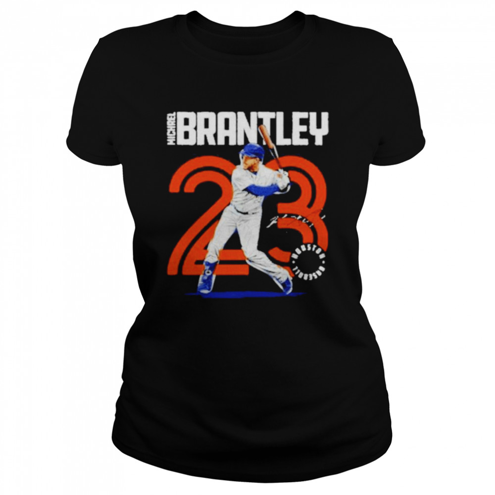 Michael Brantley 23 Inline Houston Astros Signature  Classic Women's T-shirt