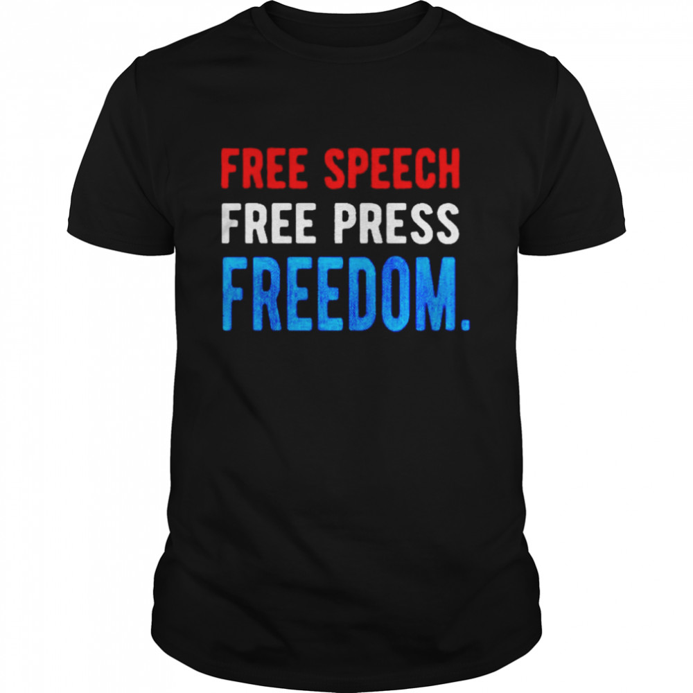 Free speech free press freedom shirt Classic Men's T-shirt