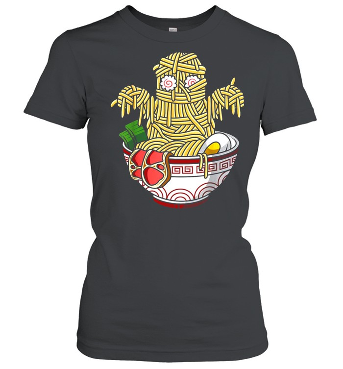 Kawaii Japanese Anime Halloween Monster Ramen Foods Classic Women's T-shirt