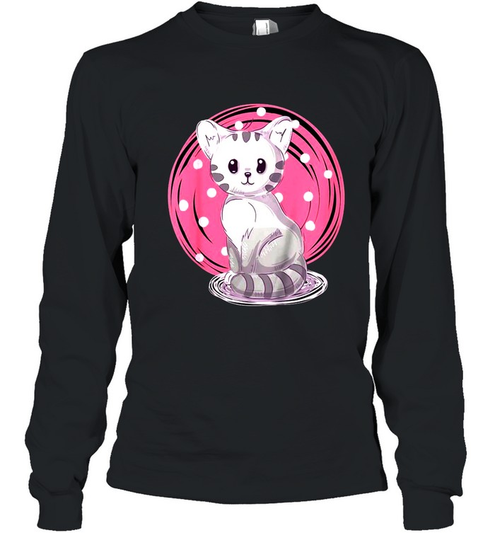 Kids Cat Kitten Kitty Girl Long Sleeved T-shirt