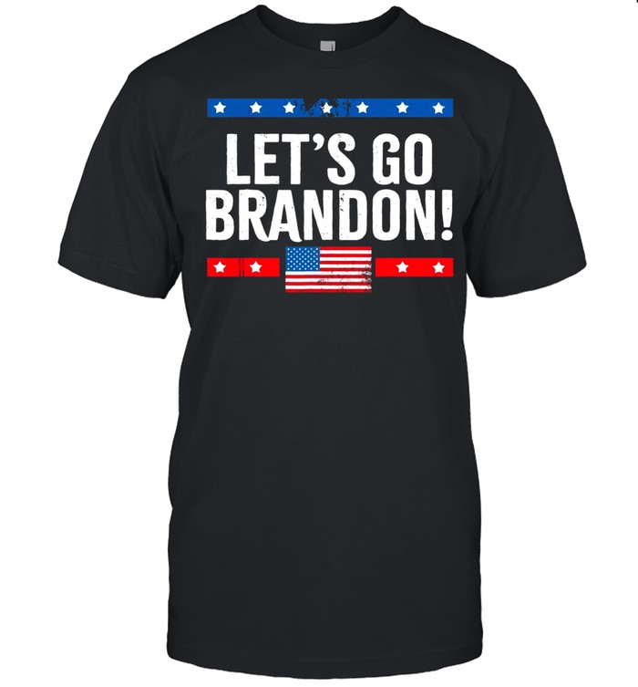 Let’s Go Brandon Conservative Anti Liberal US American Flag Classic Men's T-shirt