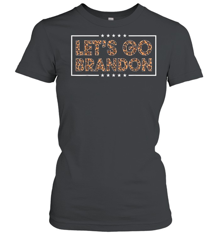 Let’s Go Brandon Conservative Leopard Print Girls Classic Women's T-shirt