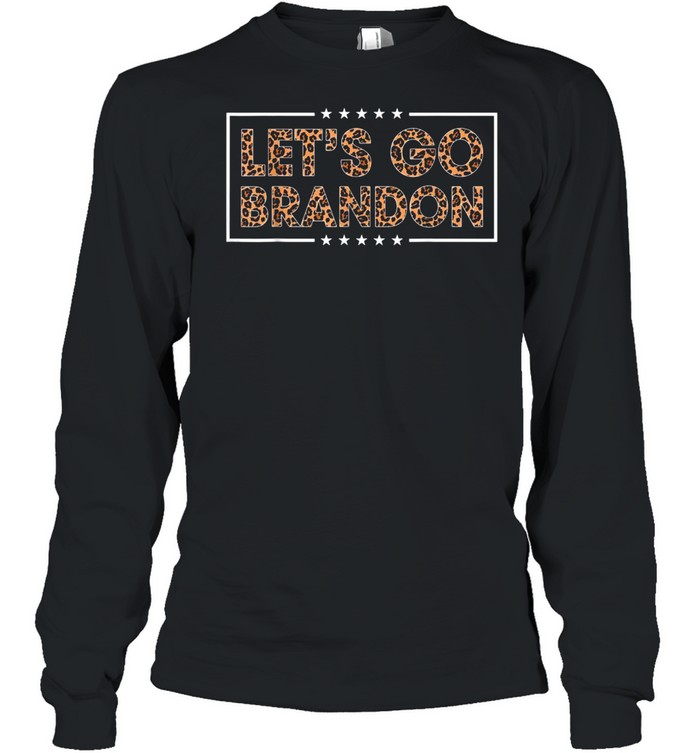 Let’s Go Brandon Conservative Leopard Print Girls Long Sleeved T-shirt